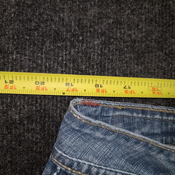 Hydraulic Denim Capri Pants Embroidered‎ Pockets Stretch Blue Size 16 - Picture 2 of 10